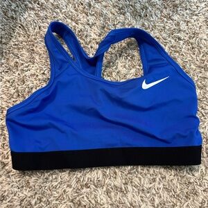 Nike Blue and Black Racerback Sports Bra